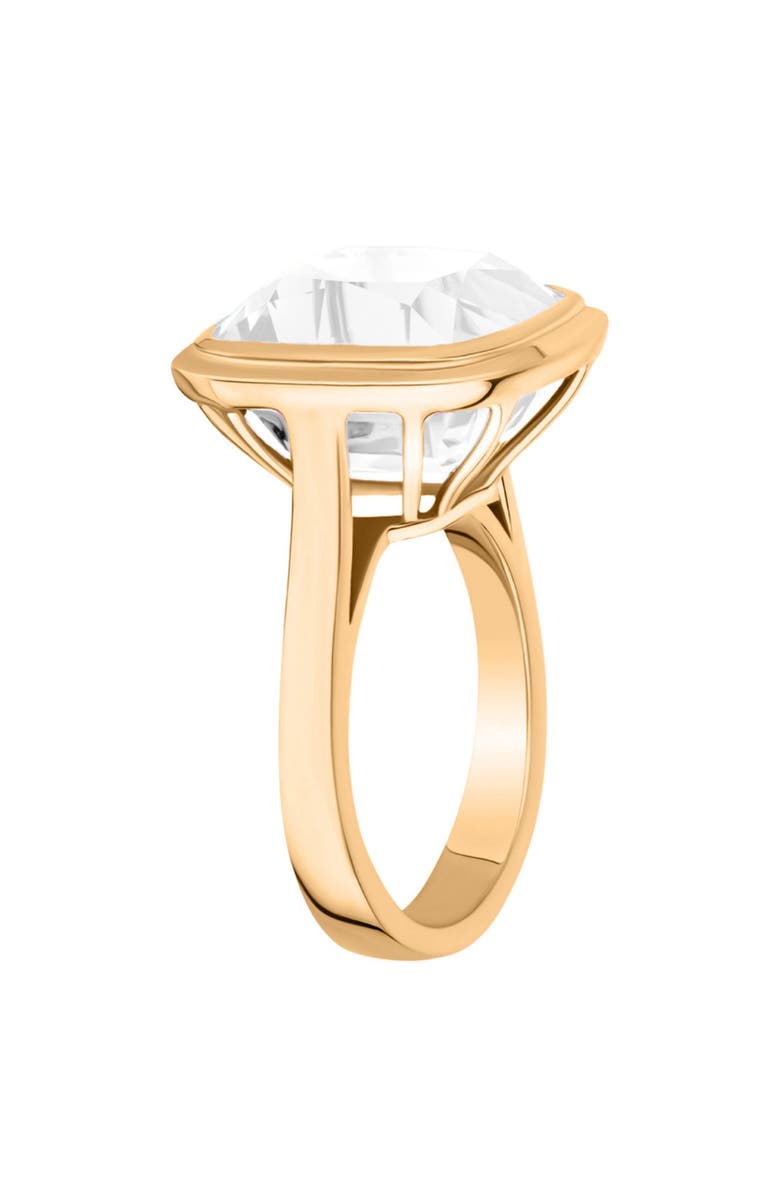 GOSHWARA Manhattan Cushion Cut Blue Topaz Cocktail Ring, Alternate, color, White