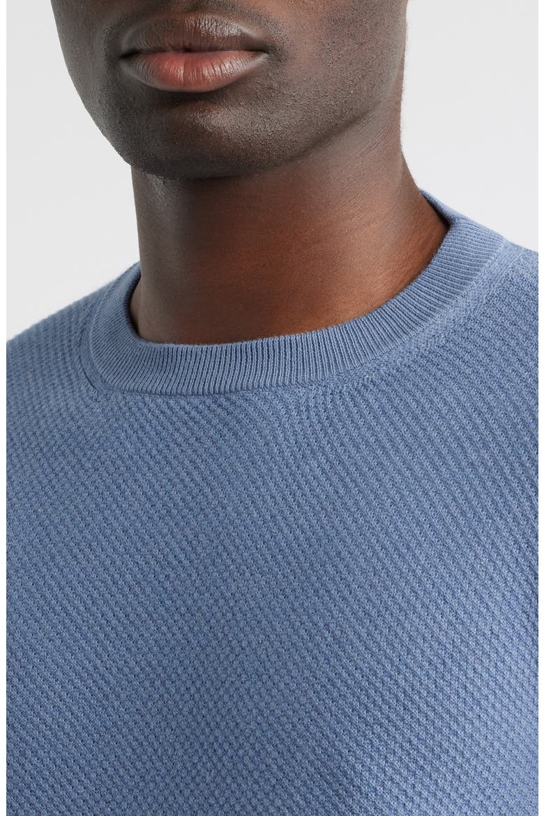 Cotton Crewneck Sweater, Alternate, color, BLUE