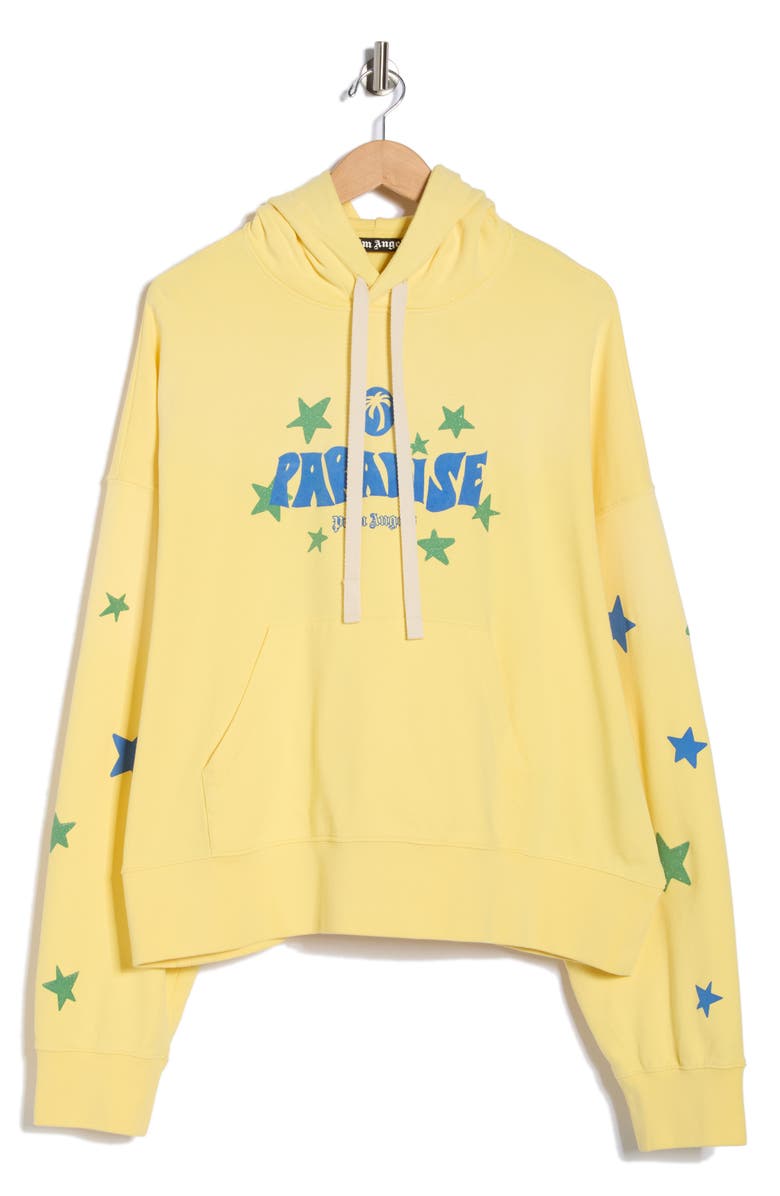 Palm Angels Paradise Hoodie, Main, color, Yellow