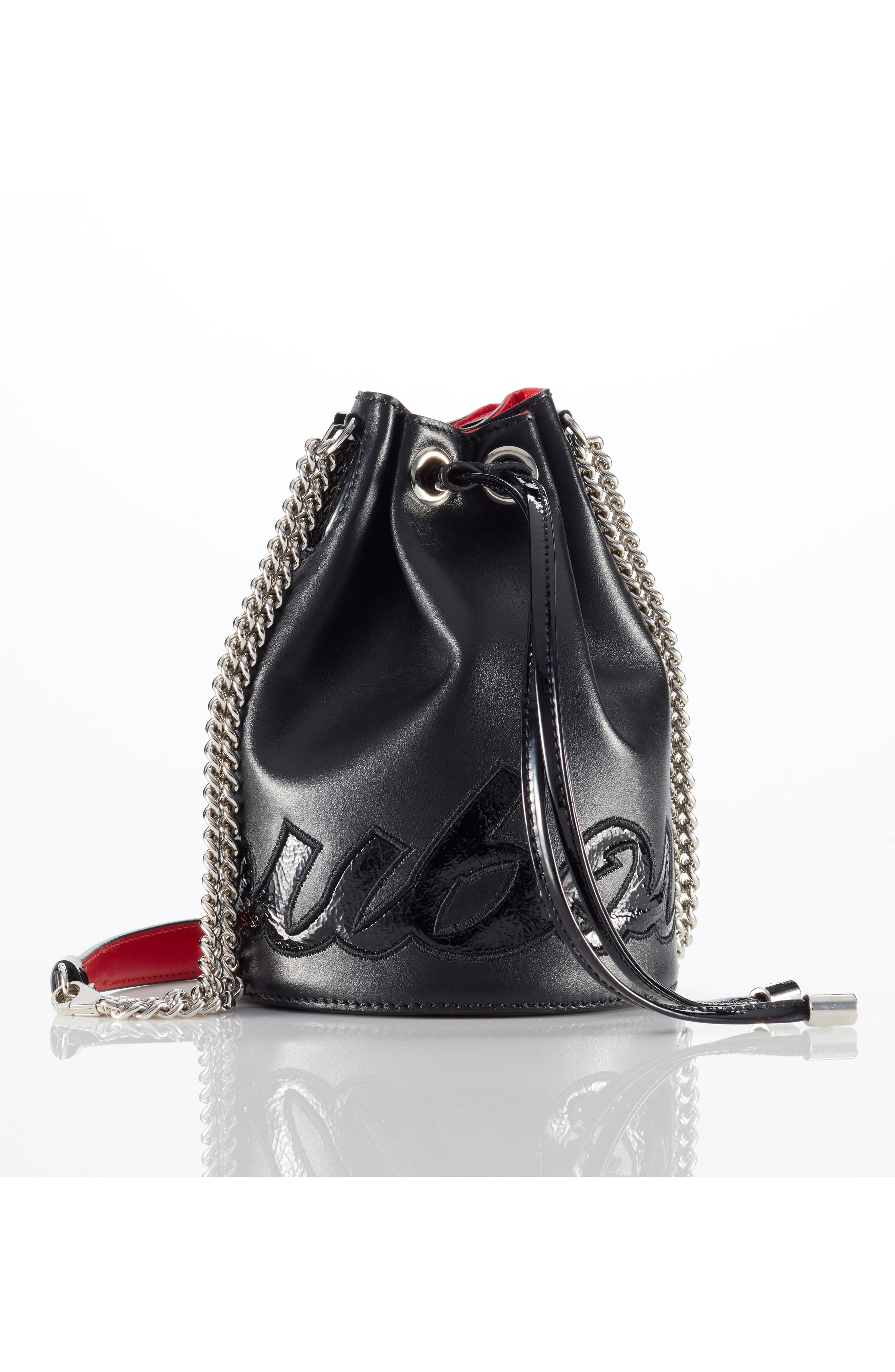 Christian Louboutin Marie Jane Calfskin Bucket Bag, Alternate, color, 