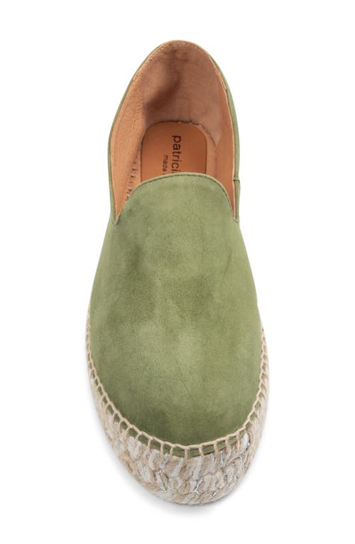 Shop Patricia Green Avery Platform Epsadrille Flat In Olive Suede