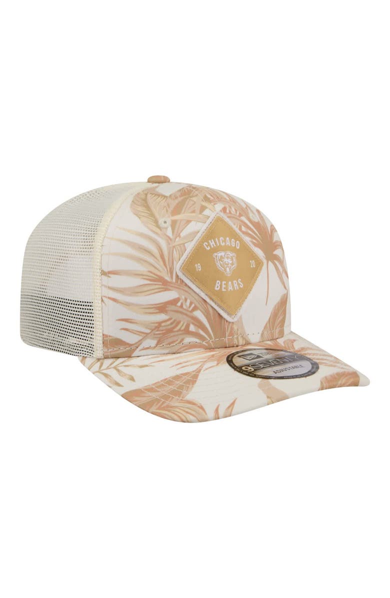 New Era Men's New Era Tan Chicago Bears Tonal Palm COOLERA 9SEVENTY Adjustable Trucker Hat, Alternate, color, Tan
