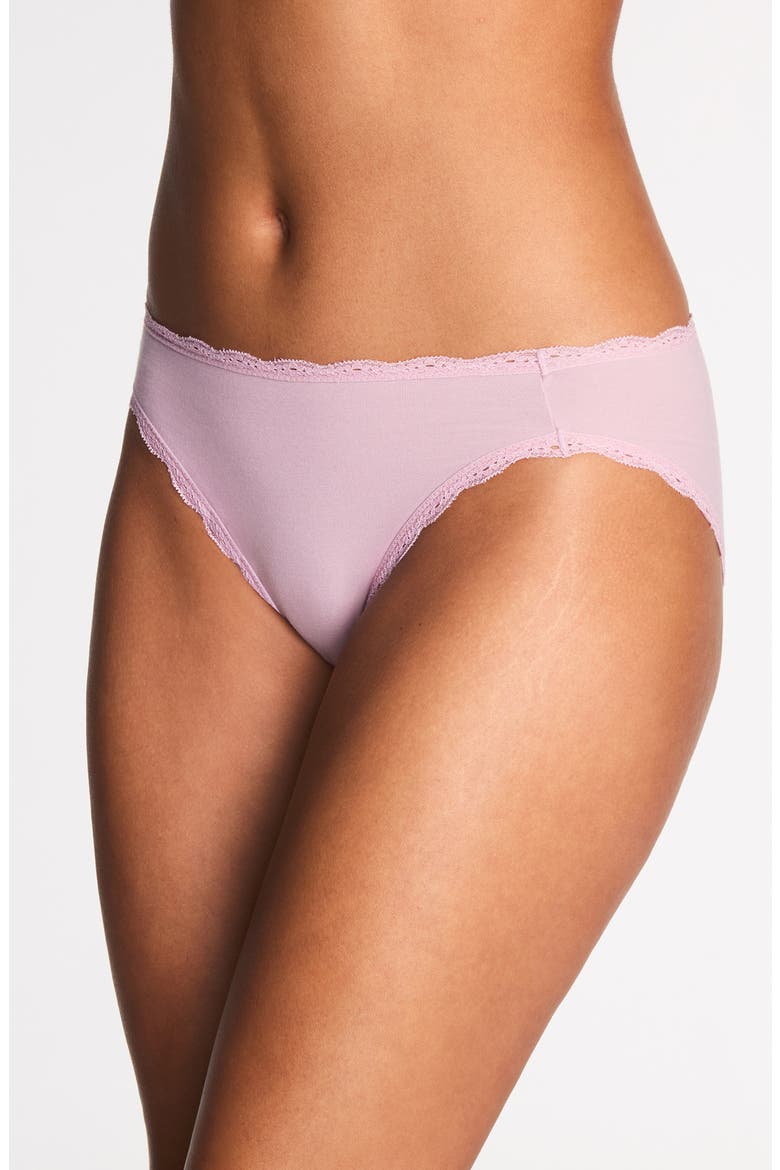 Inspired Eyelet Trim High Cut Briefs, Alternate, color, DUSK PINK