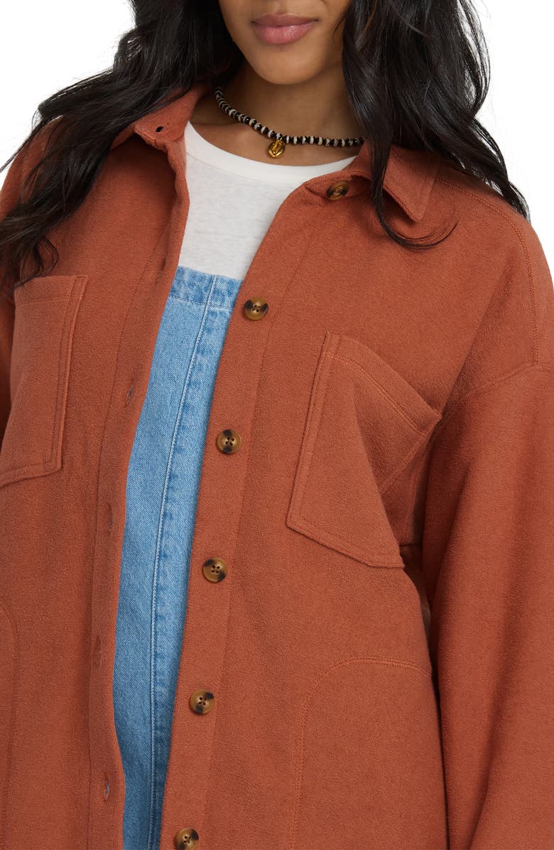 Billabong After Time Oversize Shacket, Alternate, color, Sedona