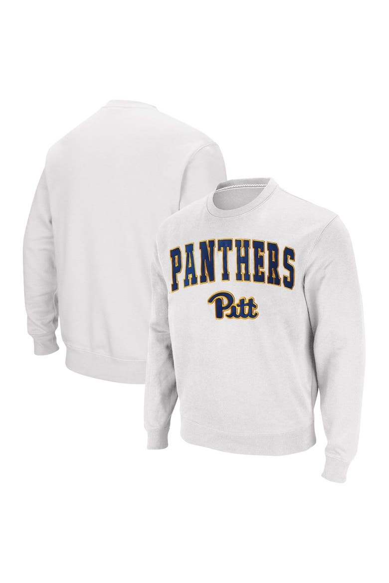 Men's Colosseum White Pitt Panthers Arch & Logo Sweatshirt, Alternate, color, White