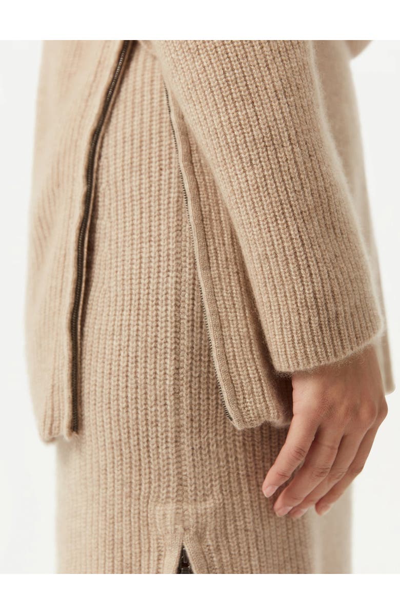 GOBI Mongolian Cashmere Cashmere Sweater with Side Zippers, Alternate, color, Warm Grey