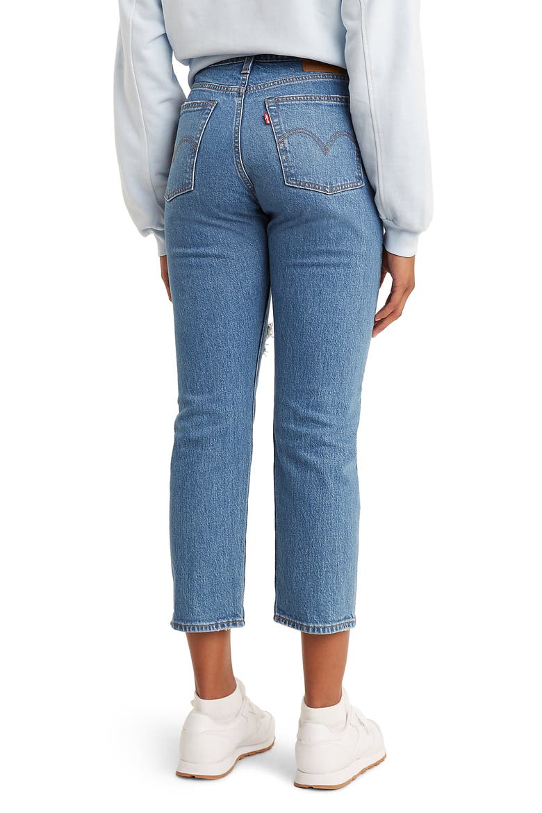 Levi's® Wedgie High Waist Straight Leg Ankle Jeans, Alternate, color, JIVE TONE