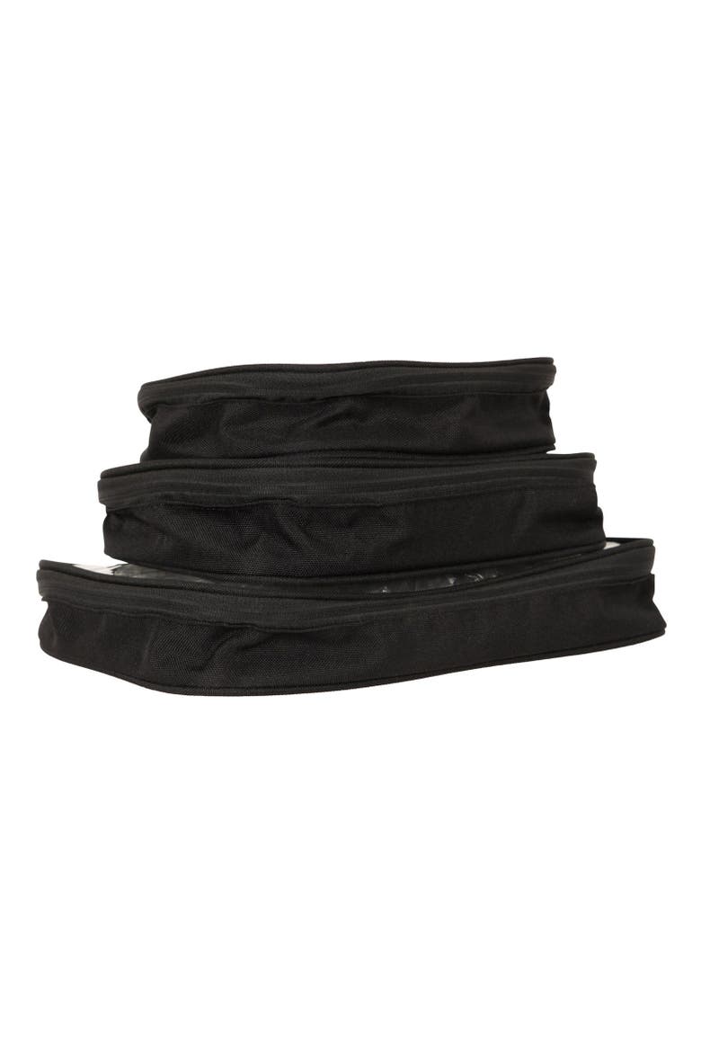 Clear Travel Toiletry Bag Set, Alternate, color, Black