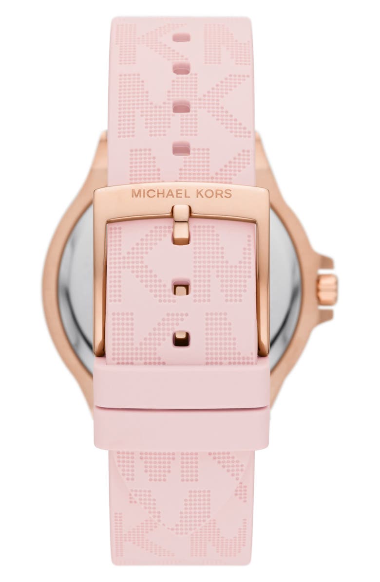 Michael Kors Lennox Silicone Strap Watch, 37mm, Alternate, color, 