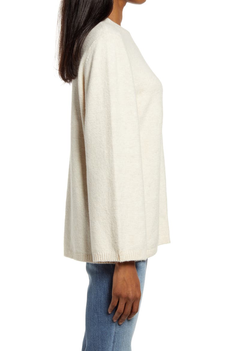 Cozy Crewneck Sweater, Alternate, color, BEIGE OATMEAL LIGHT HEATHER