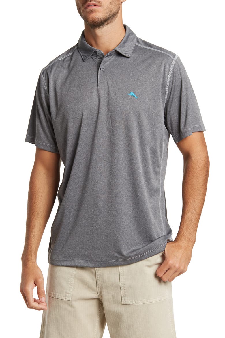 Jump and Run Polo Shirt, Main, color, HEATHER GREY
