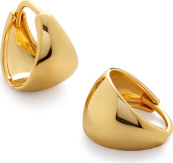 Tapered Huggie Hoop Earrings