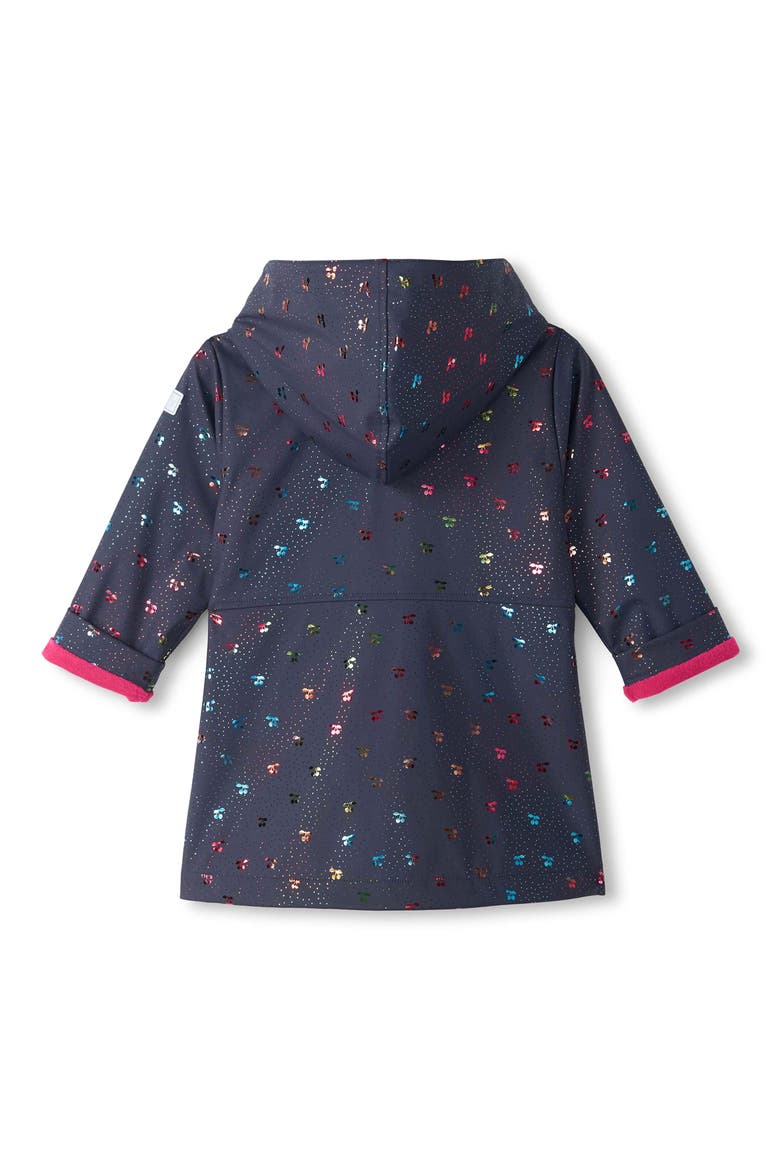 Kids' Rainbow Foil Cherry Raincoat, Alternate, color, PATRIOT BLUE