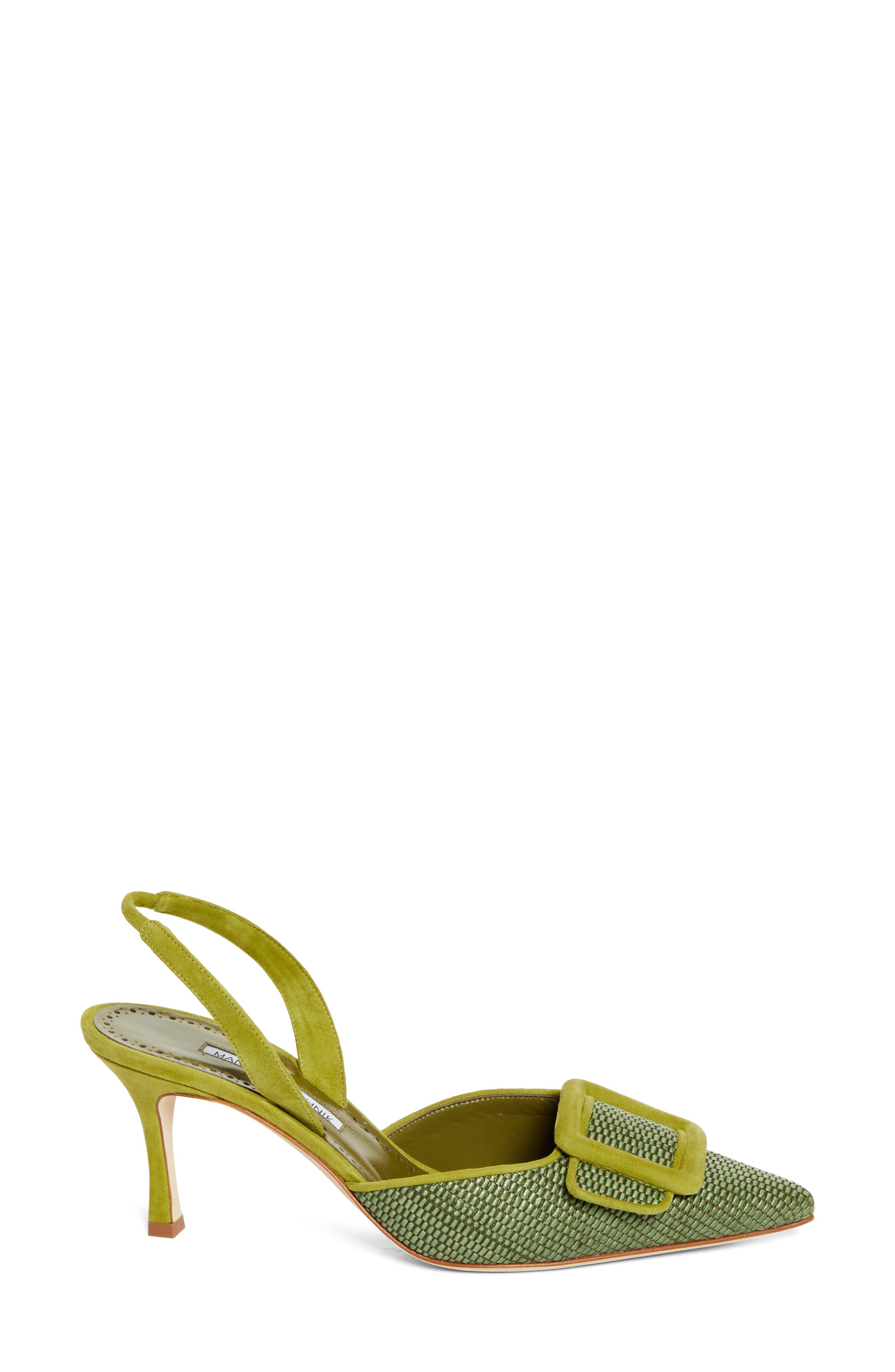 Manolo Blahnik Mayslibi Buckle Slingback Pump, Alternate, color, 