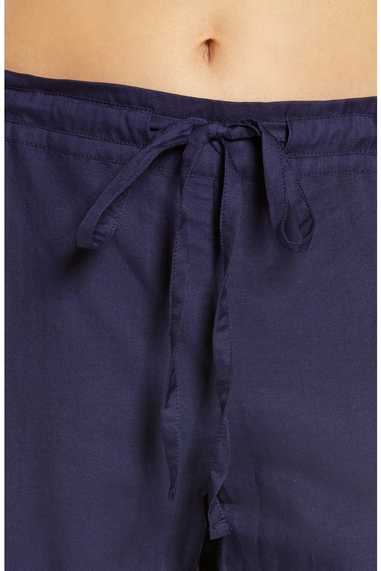 Classic Cotton & Silk Pajamas, Alternate, color, NAVY