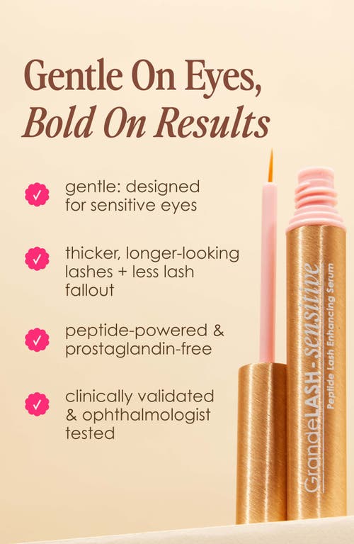 Grande Cosmetics Grandelash-sensitive Peptide Lash Enhancing Serum In Transparent