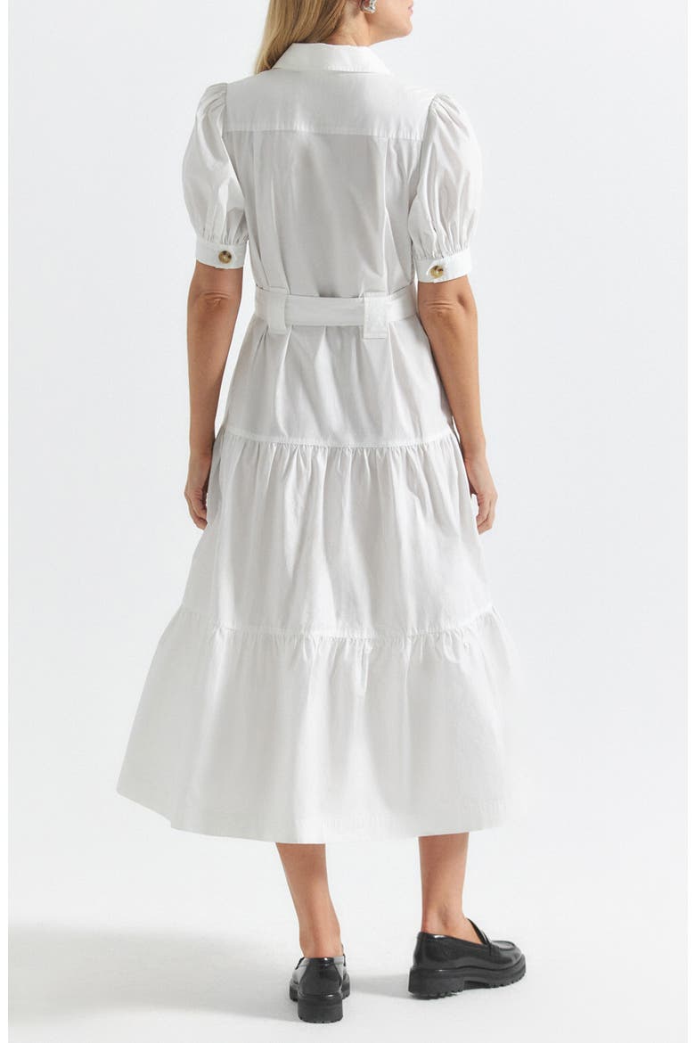 Buffy Short Sleeve Cotton Utility Dress, Alternate, color, WHITE
