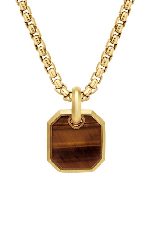 Roman Amulet in 18K Yellow Gold with Tiger's Eye