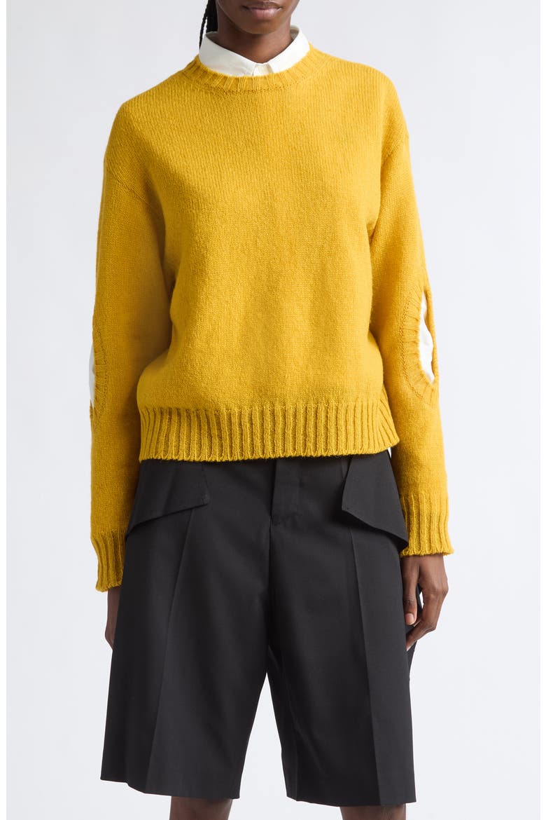 Cutout Wool Sweater, Main, color, YELLOW
