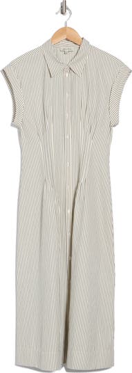 Pleated Midi Shirtdress
