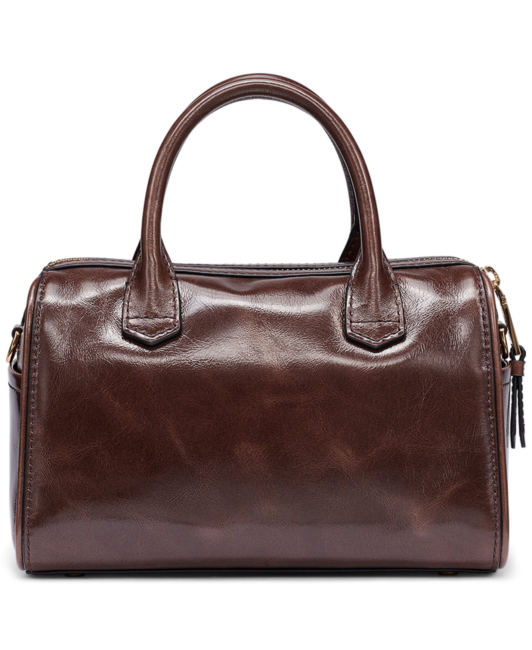 Perette Burnished Barrel Crossbody Bag, Alternate, color, Espresso