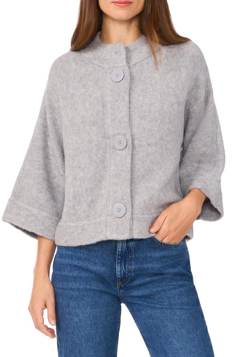 Halogen<sup>®</sup> Wide Sleeve Top, Main, color, Light Heather Grey