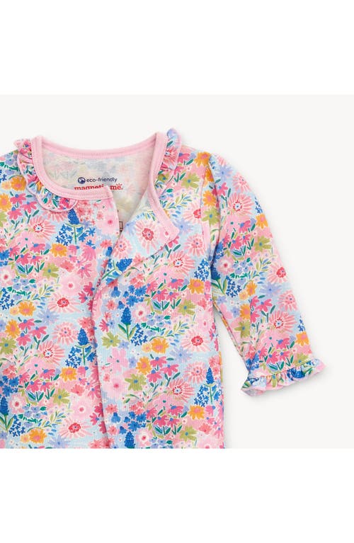 Magnetic Me Lily Floral Ruffle Magnetic Romper In Lily