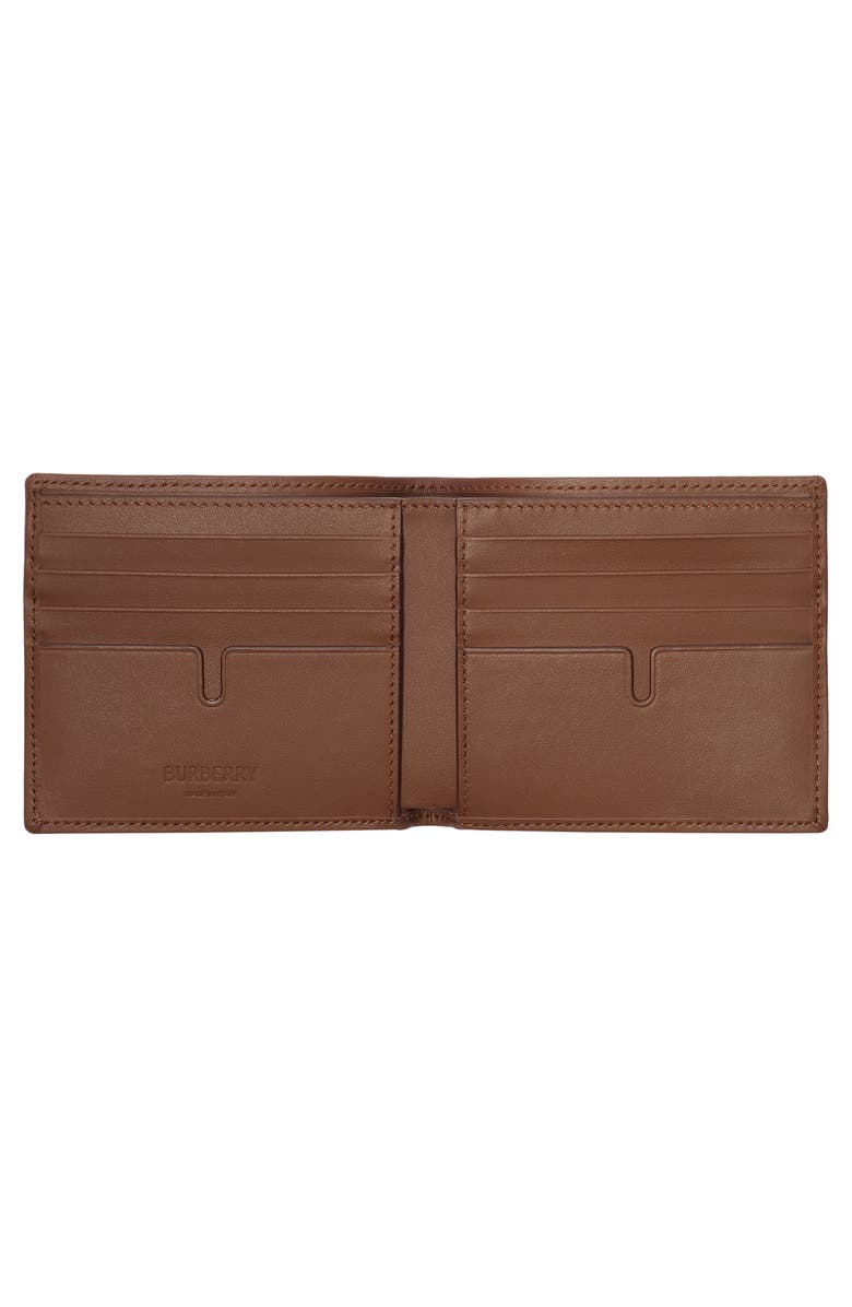 Burberry Check Coated Canvas & Leather Bifold Wallet, Alternate, color, Archive Beige