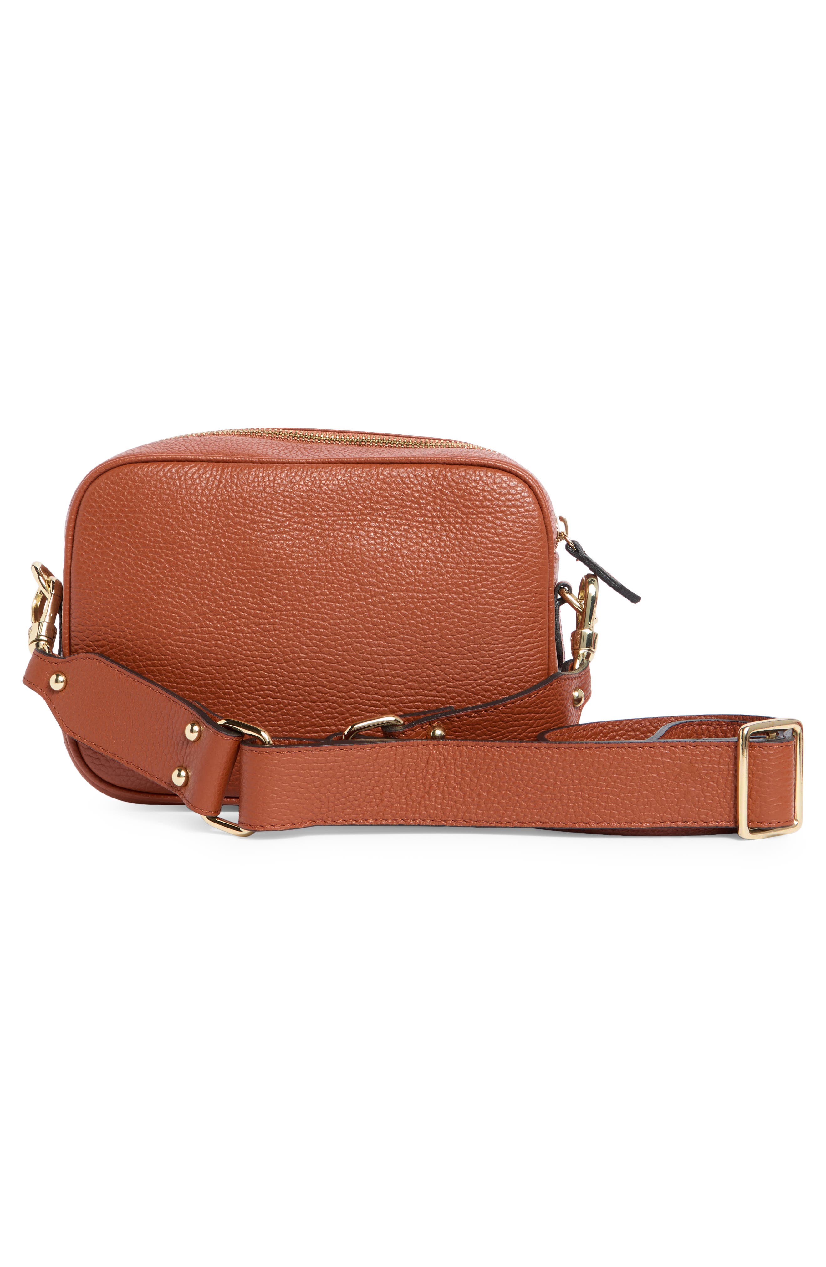 VALENTINO BY MARIO VALENTINO Mia Rock Stud Leather Crossbody Bag, Alternate, color, Whiskey