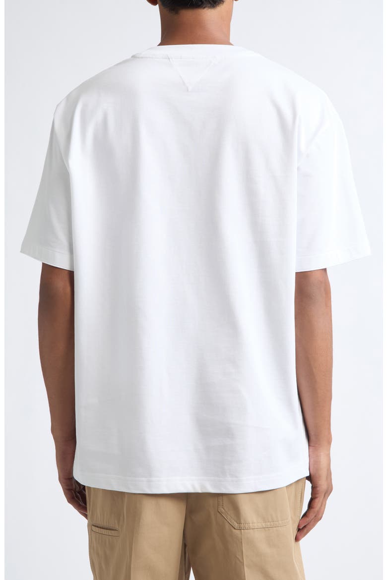 Pima Cotton Pocket T-Shirt with Intrecciato Suede Patch, Alternate, color, 9000 WHITE