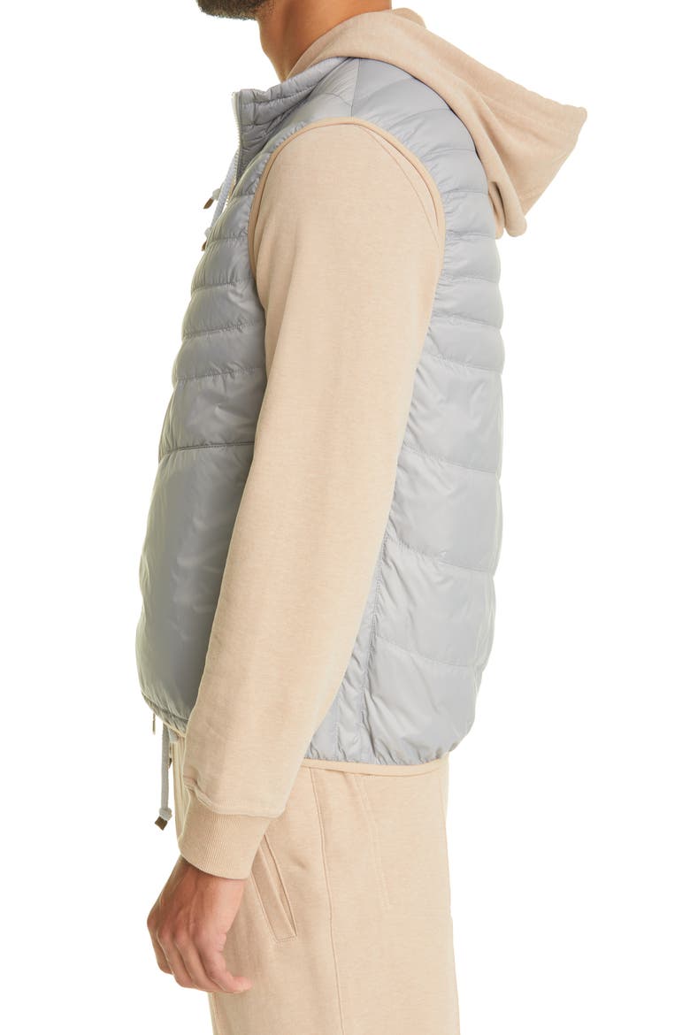 Quilted Down Vest, Alternate, color, GREY