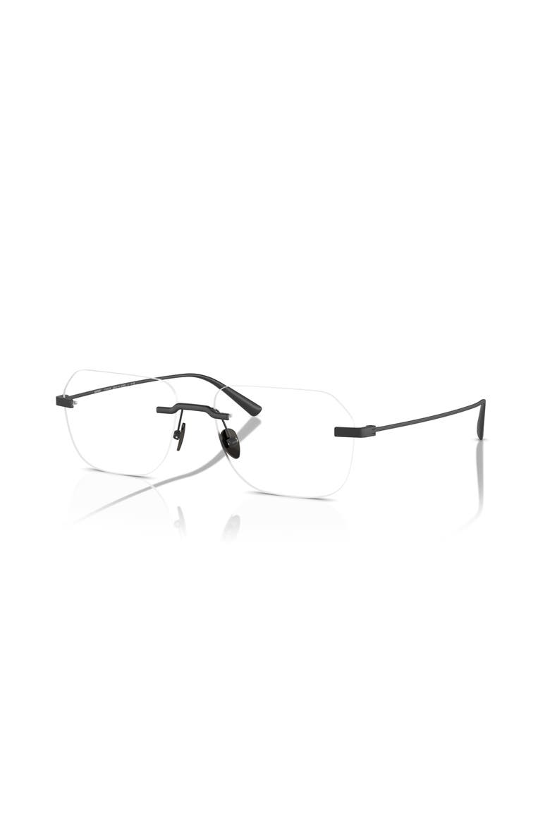 57mm Rectangle optical glasses, Main, color, Black