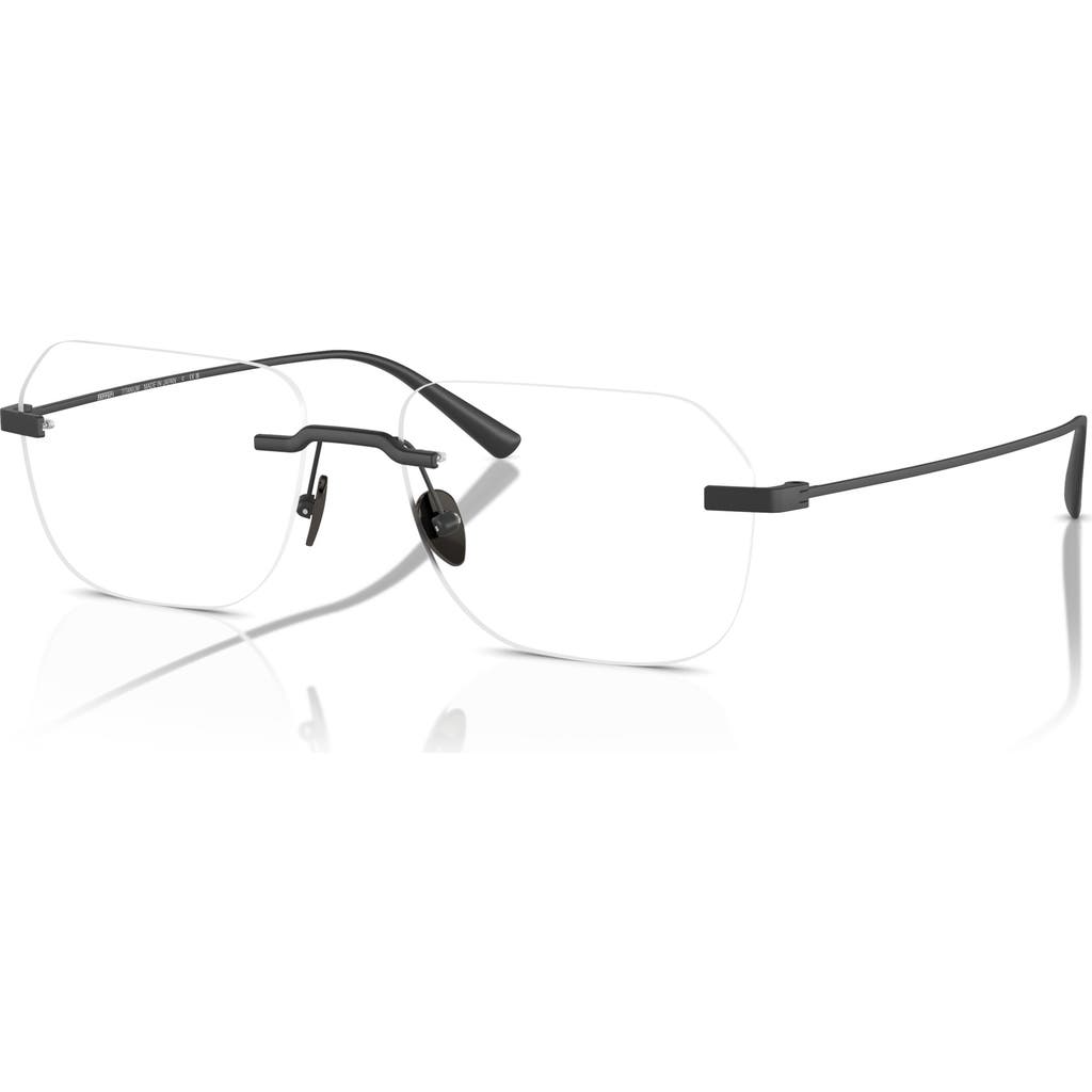 Ferrari 55mm Irregular Optical Glasses In Black