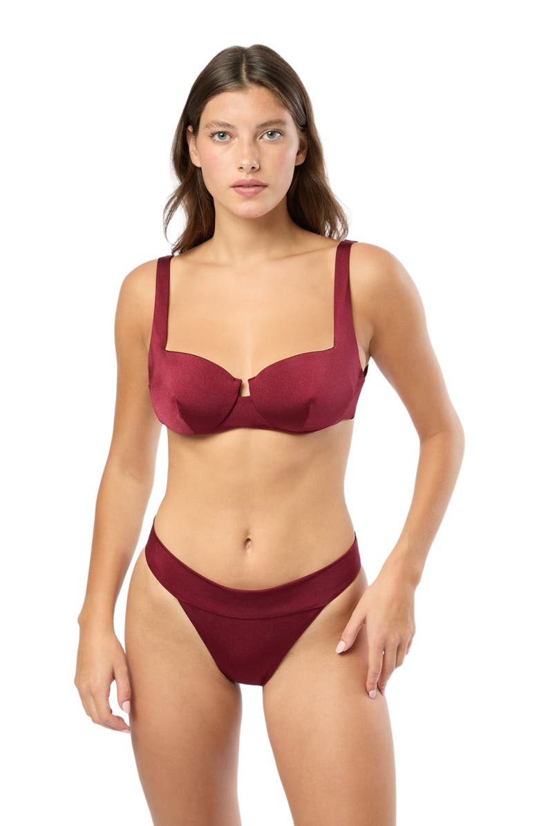 Onia Danica Bikini Top, Main, color, Pomegranate