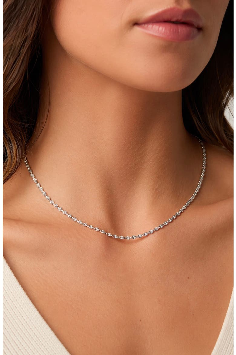 Valentina Sterling Silver Chain Necklace, Alternate, color, SILVER PLATED