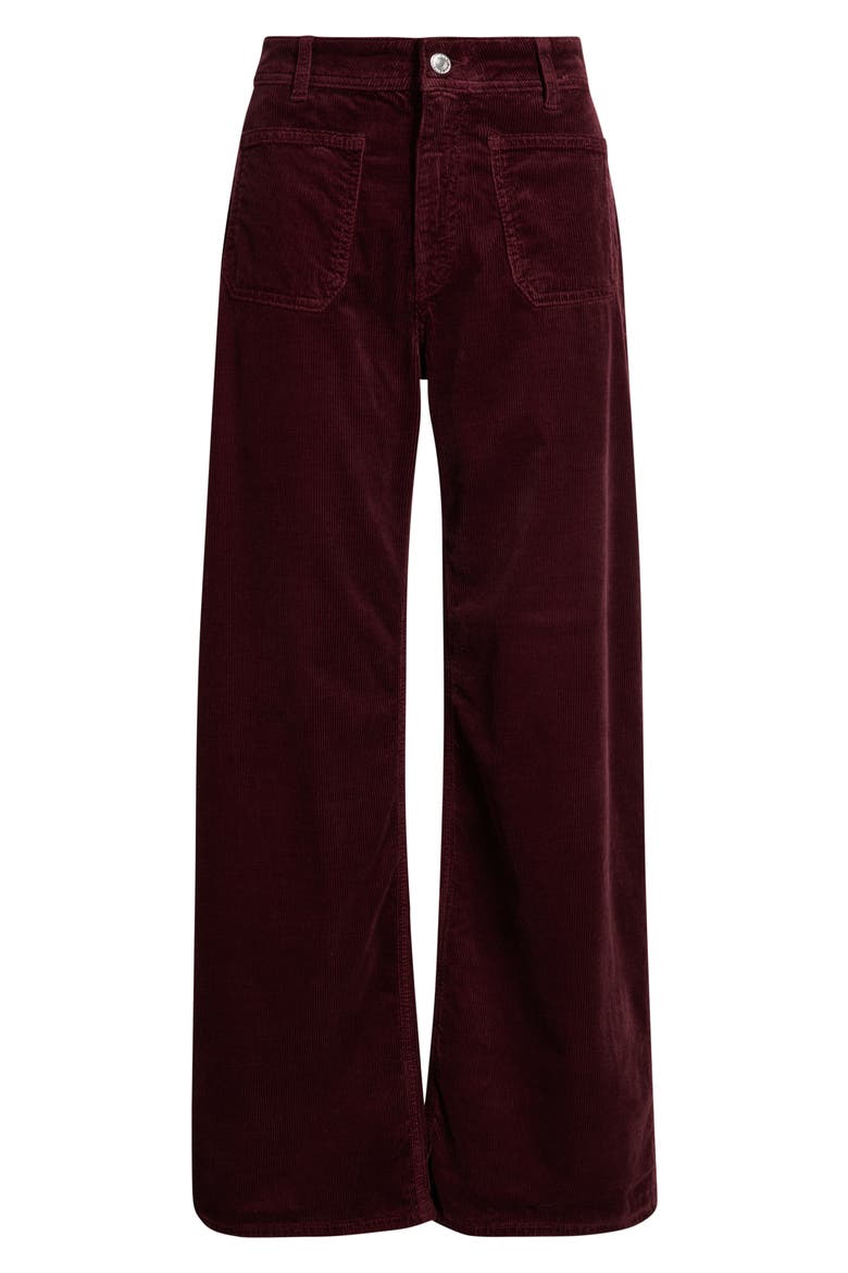 Paloma High Waist Wide Leg Corduroy Pants, Alternate, color, SOUR CHERRY CORD