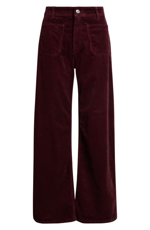 Paloma High Waist Wide Leg Corduroy Pants