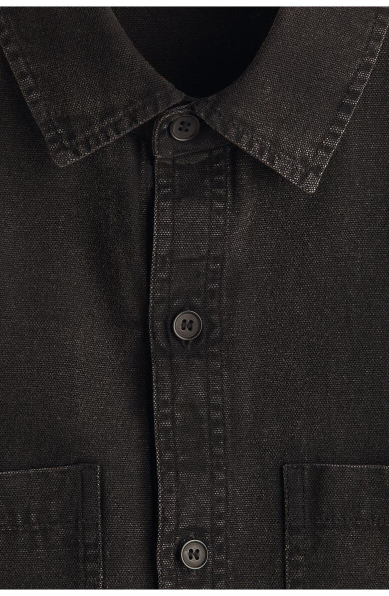 H&M Relaxed Fit Cotton Canvas Shirt, Alternate, color, Black