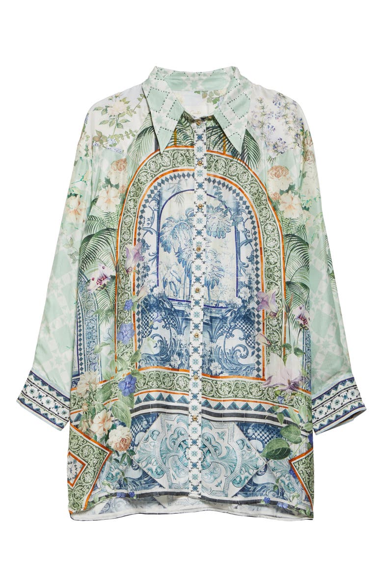 Camilla Long Sleeve Silk Shirtdress, Alternate, color,