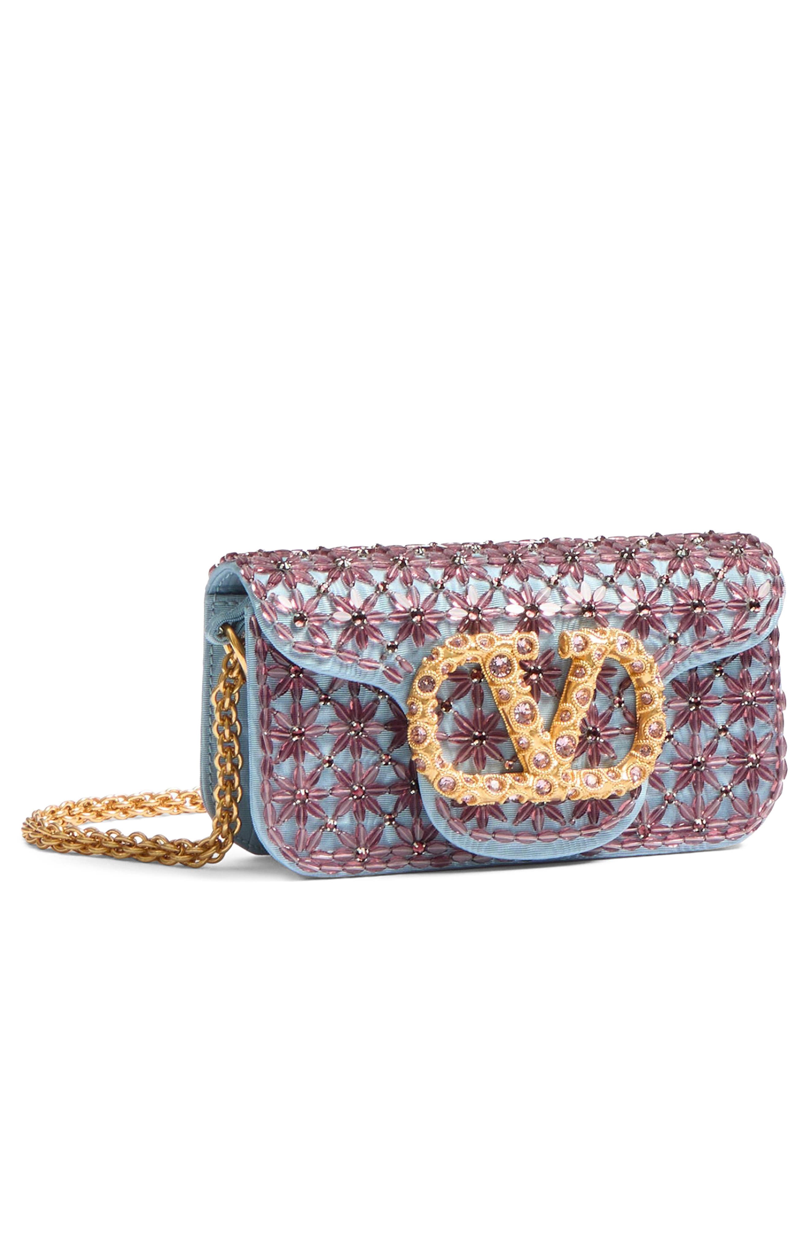 Valentino Garavani Small Locò Jeweled Shoulder Bag, Alternate, color, 