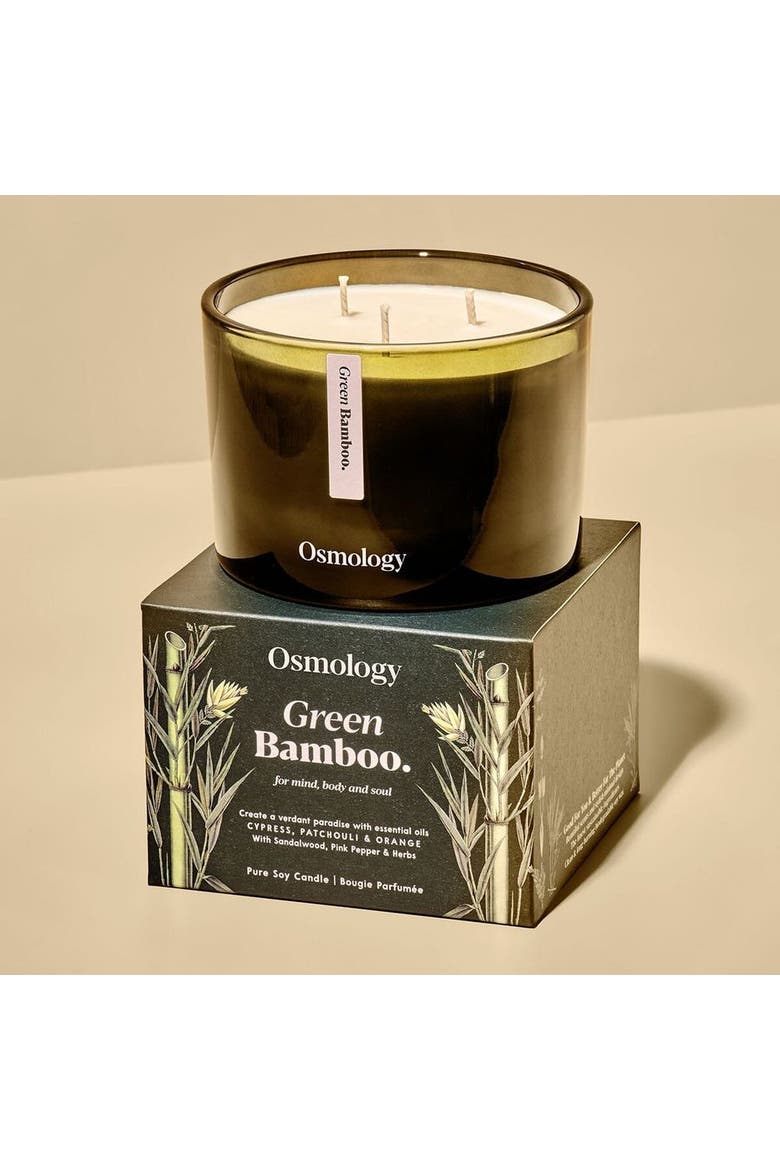 Green Scented Triple Wick Candle, Alternate, color, green