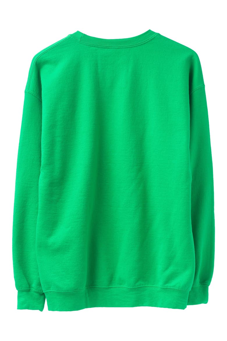 Philadelphia Eagles Property of Flea Market Crewneck Sweatshirt, Alternate, color, IRISH GREEN