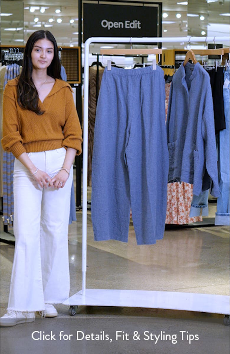 Stretch Organic Cotton Ankle Lantern Pants, sales video thumbnail