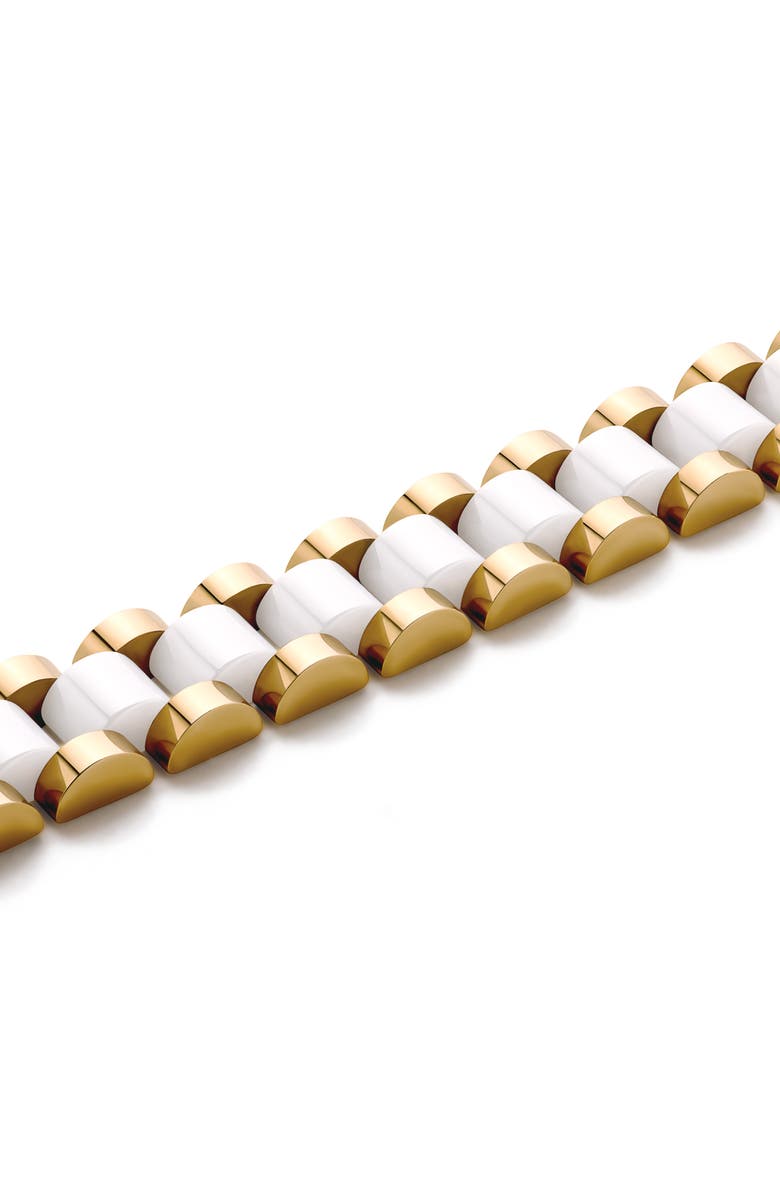 Ana Luisa Ora Ceramic Bracelet, Alternate, color, Gold / White
