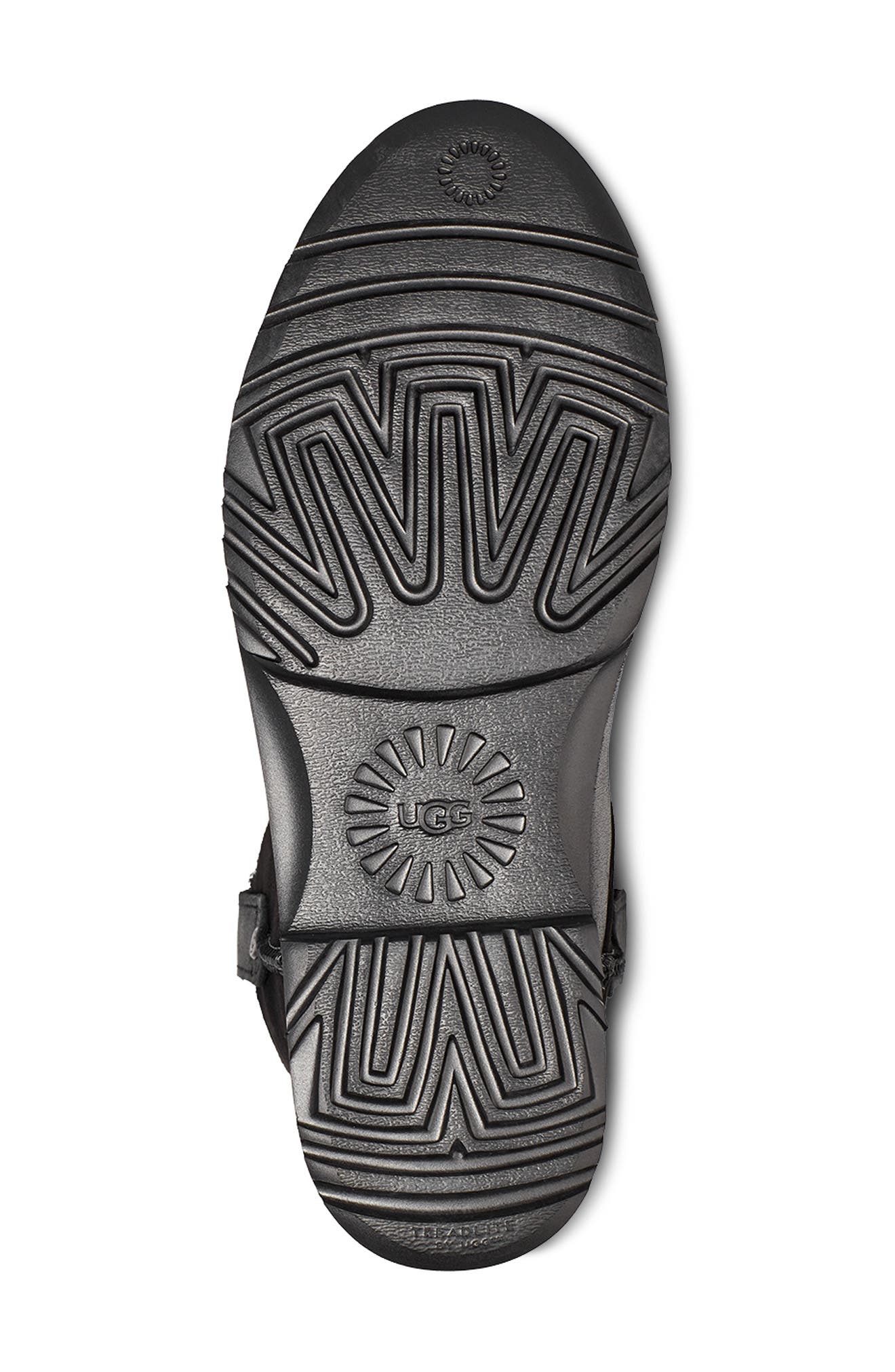 UGG<sup>®</sup> Romely Short Genuine Shearling & Leather Boot, Alternate, color, 