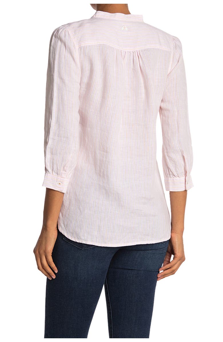 Barbour Dover Striped Linen Blouse, Main, color, 