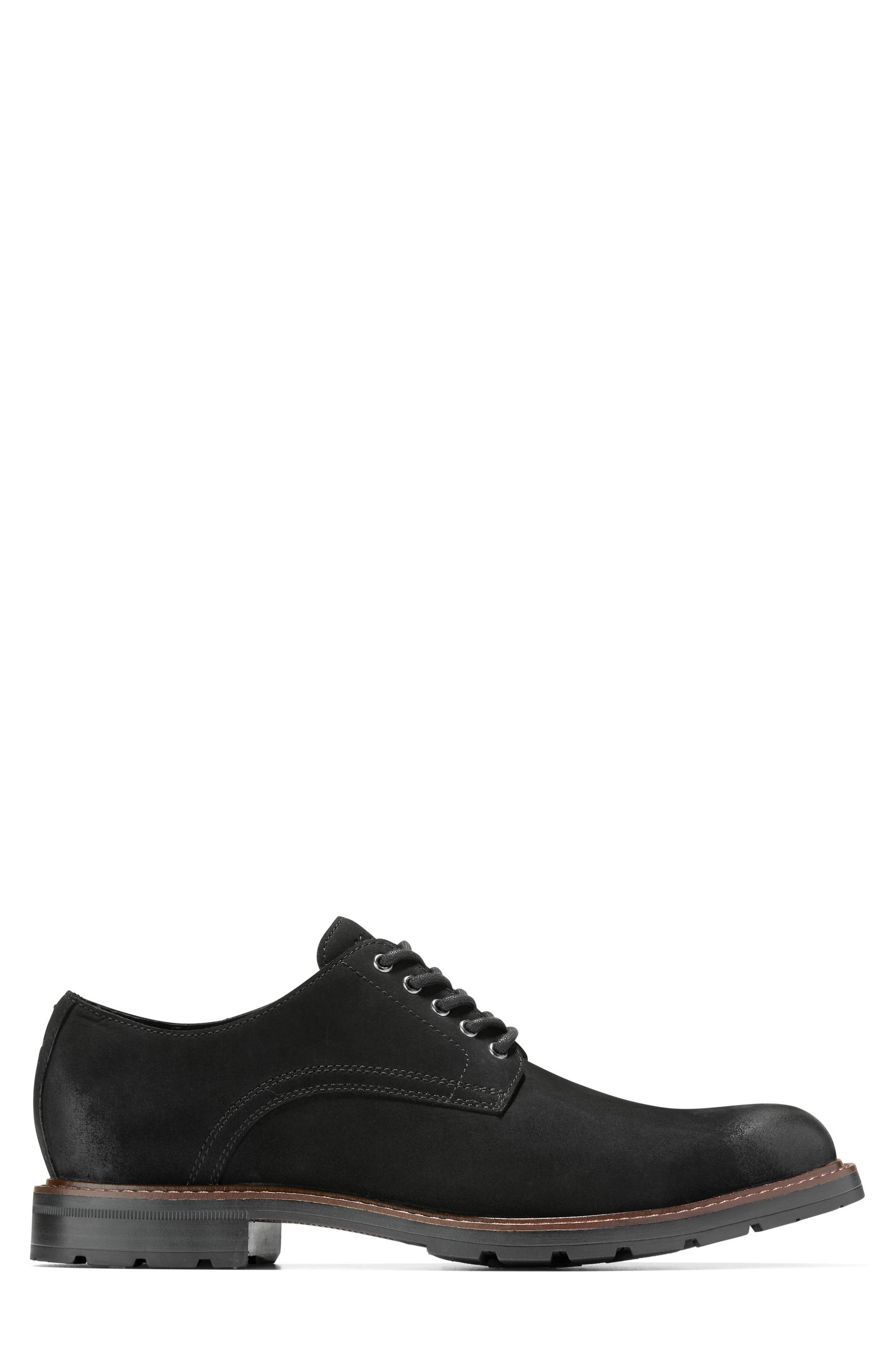 Cole Haan Chamberlin Grand Plain Toe Derby, Alternate, color, Black Nubuck / Black