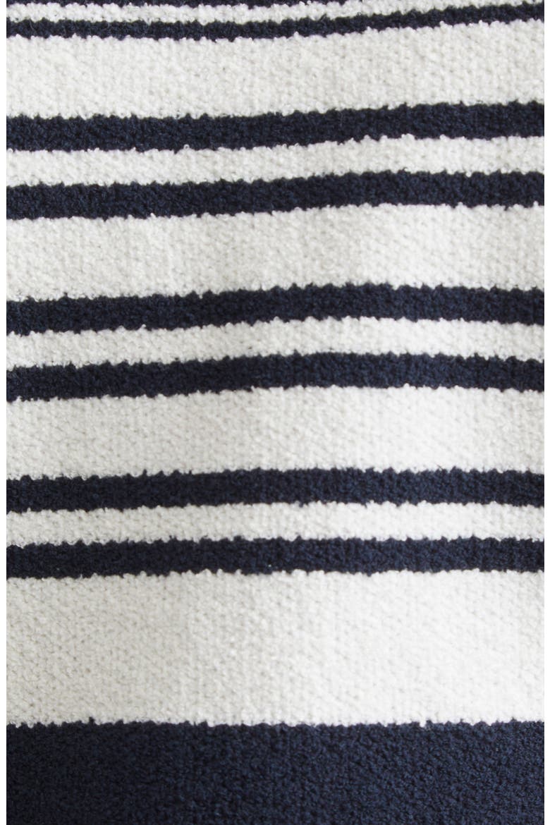 Mixed Stripe Sleeveless Cotton Blend Sweater Minidress, Alternate, color, OFF WHITE NAVY