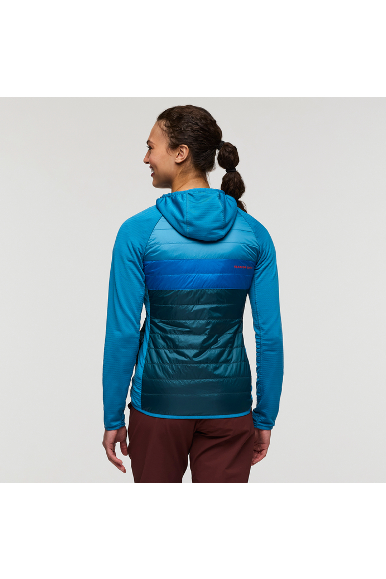 Capa Hybrid Insulated Hooded Jacket - Women's, Alternate, color, Lake/Abyss