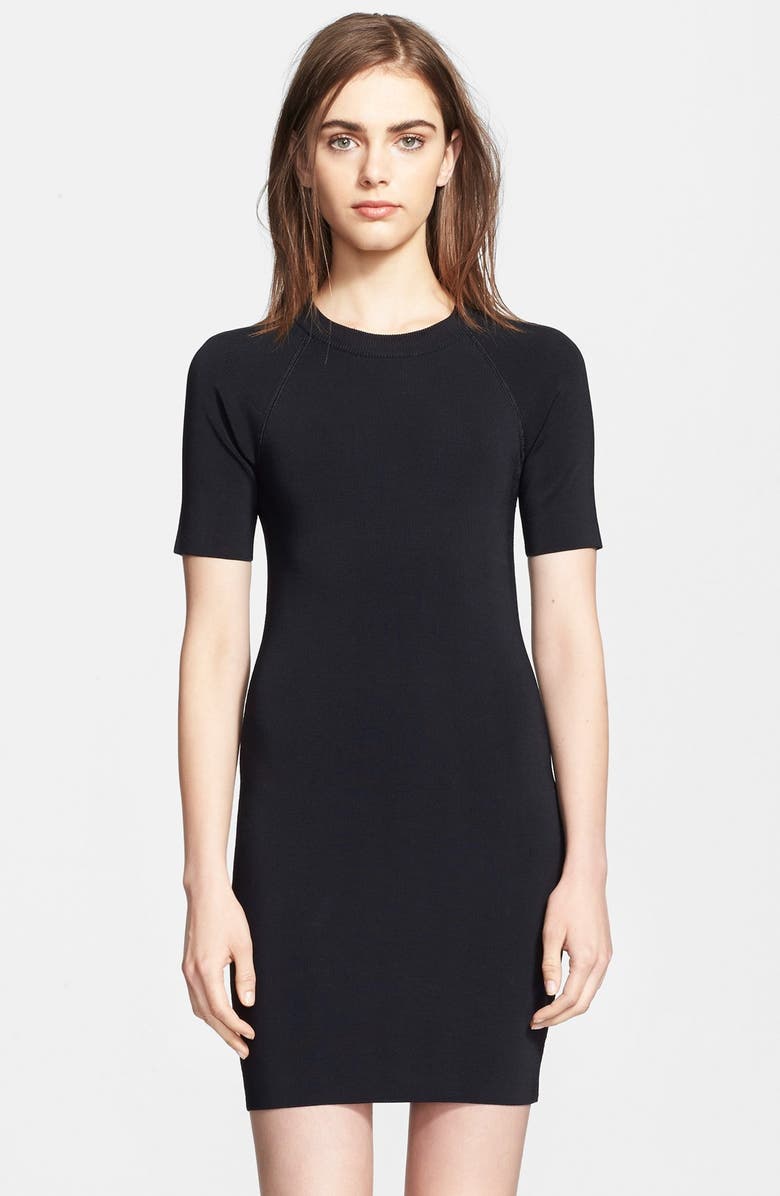 alexanderwang.t T by Alexander Wang Ribbed Crewneck Dress, Alternate, color, 